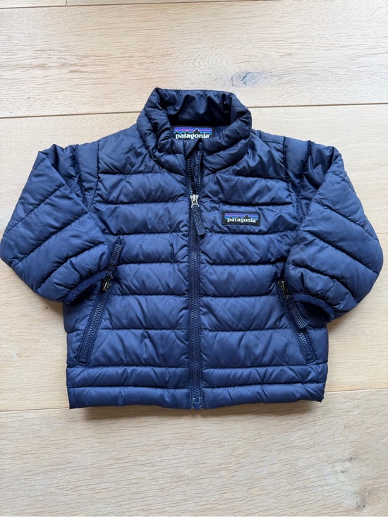 Patagonia Other - Patagonia Baby Down Sweater Puffer Jacket 3–6M Navy Lightweight